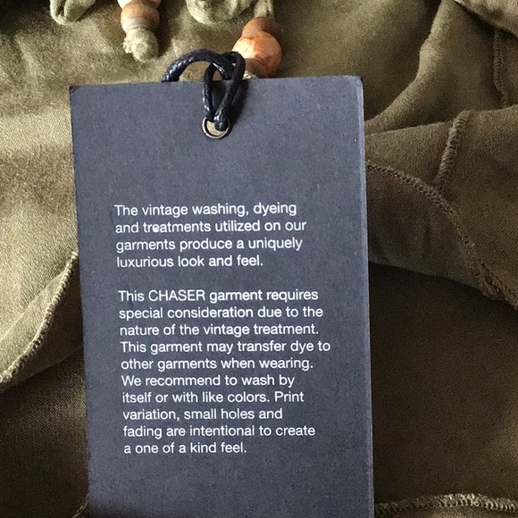 Chaser Shorts Drawstring Olive Scalloped Flap Hem Size Medium NWOT - Picture 7 of 7